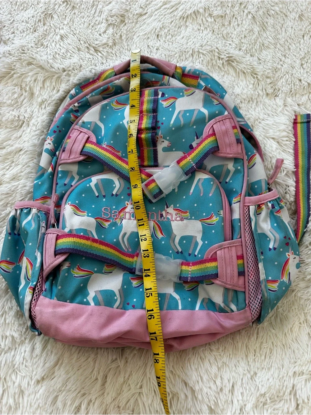 Pottery Barn Kids Unicorn Rainbow Backpack Girls Preschool Kindergarten School